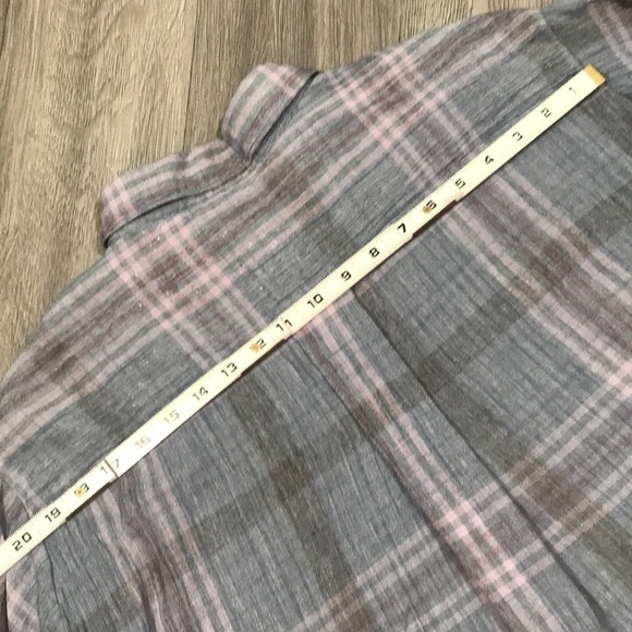 Free People Plaid L/S Batwing Button Up Shirt - Picture 9 of 9